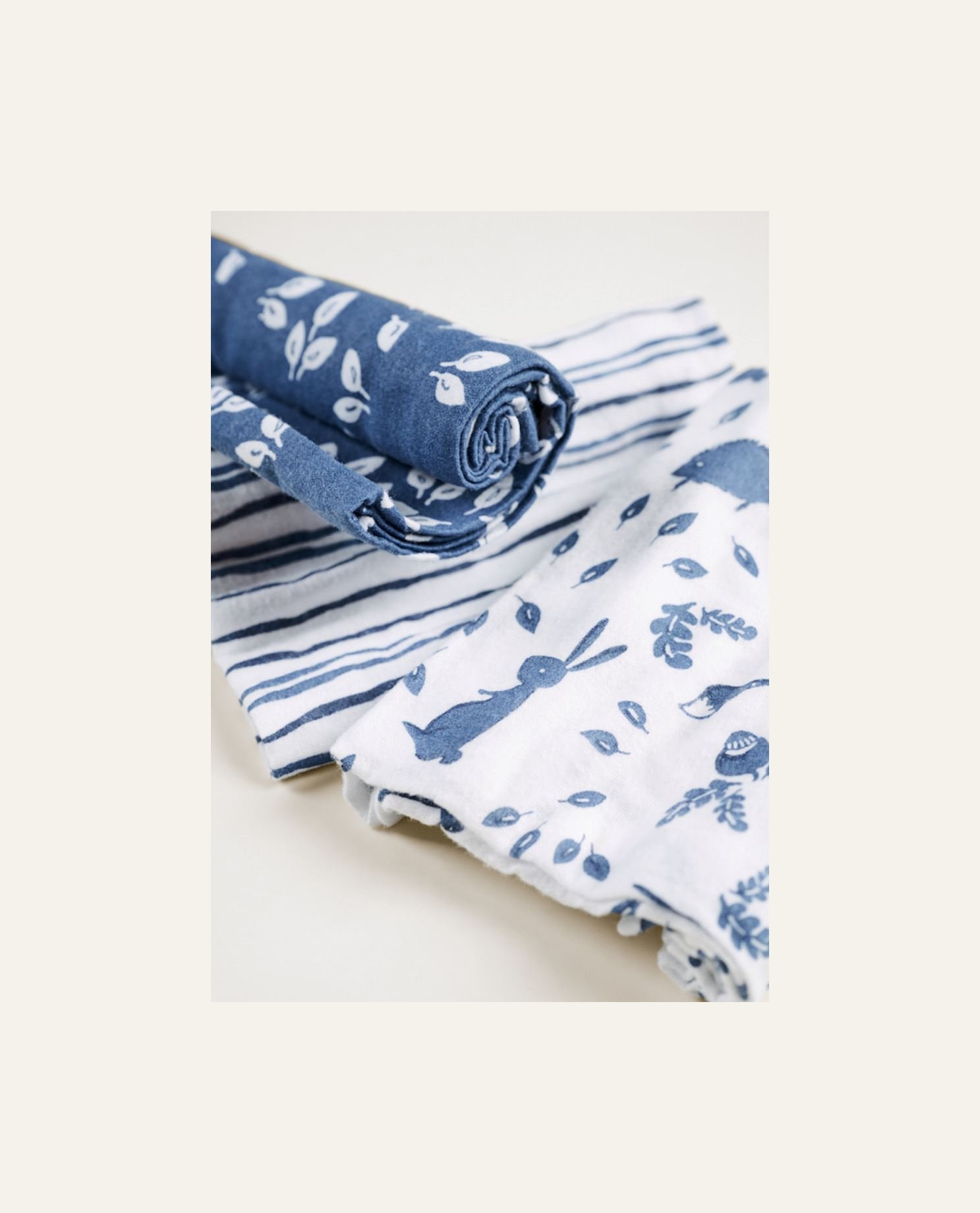 Flanellhanddukar blå - 2