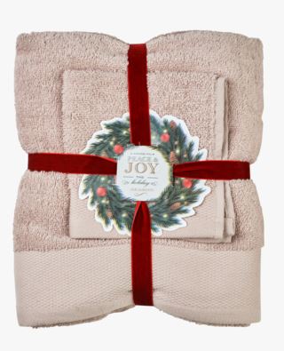 hemtex Joyful Holiday handduksset ljusbeige