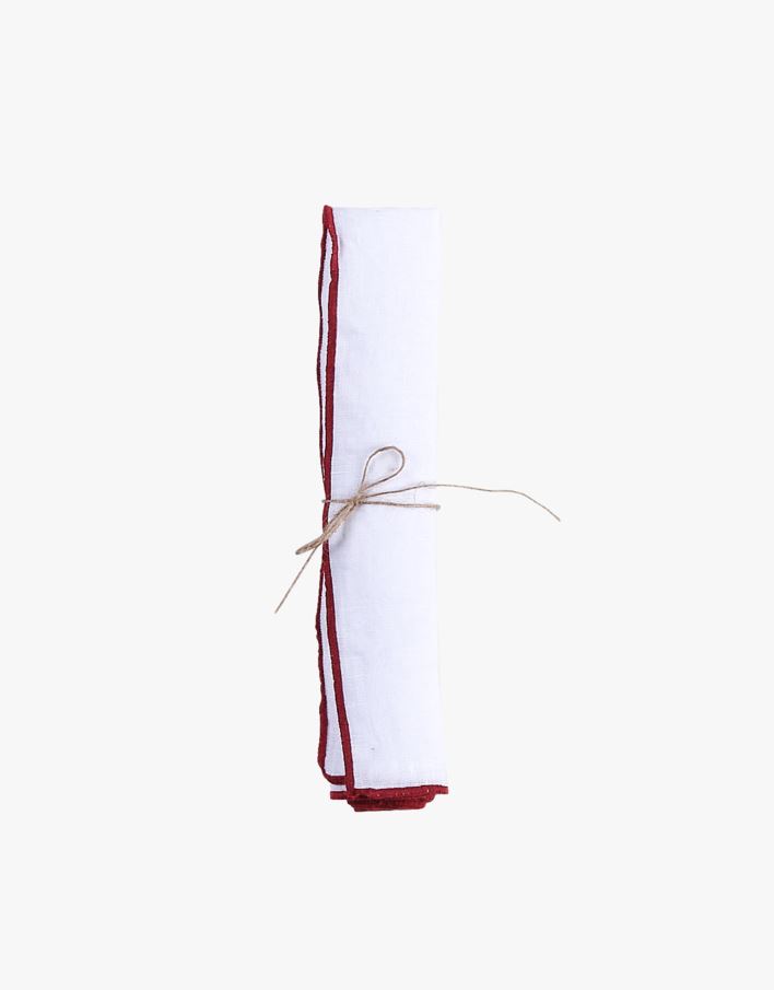 Linneservett vit - 45x45 cm vit - 1