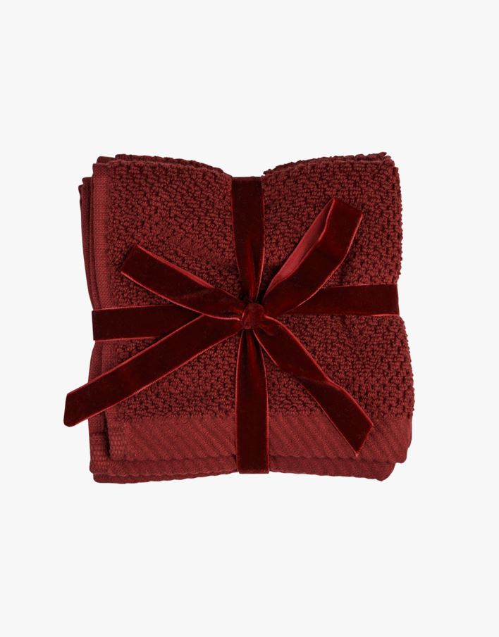 Tvättlapp 2 st röd - 30x30 cm röd - 1