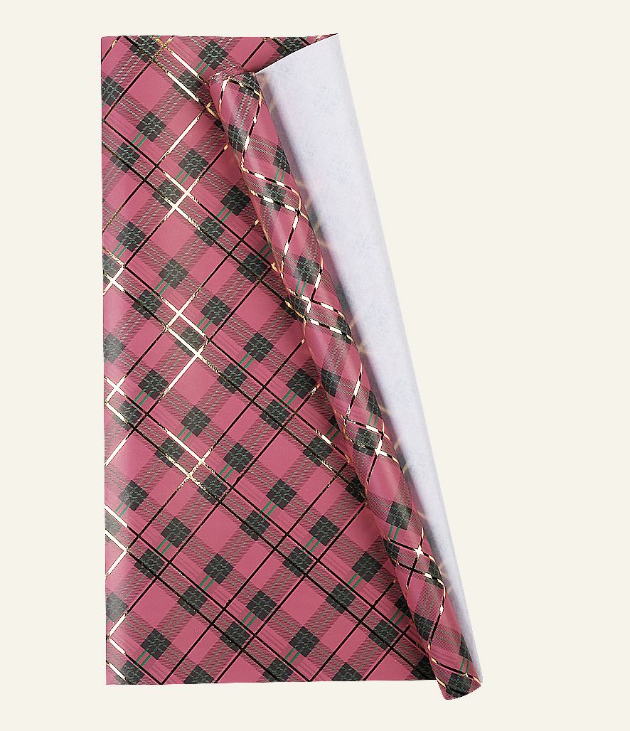 Check presentpapper röd - Hemtex