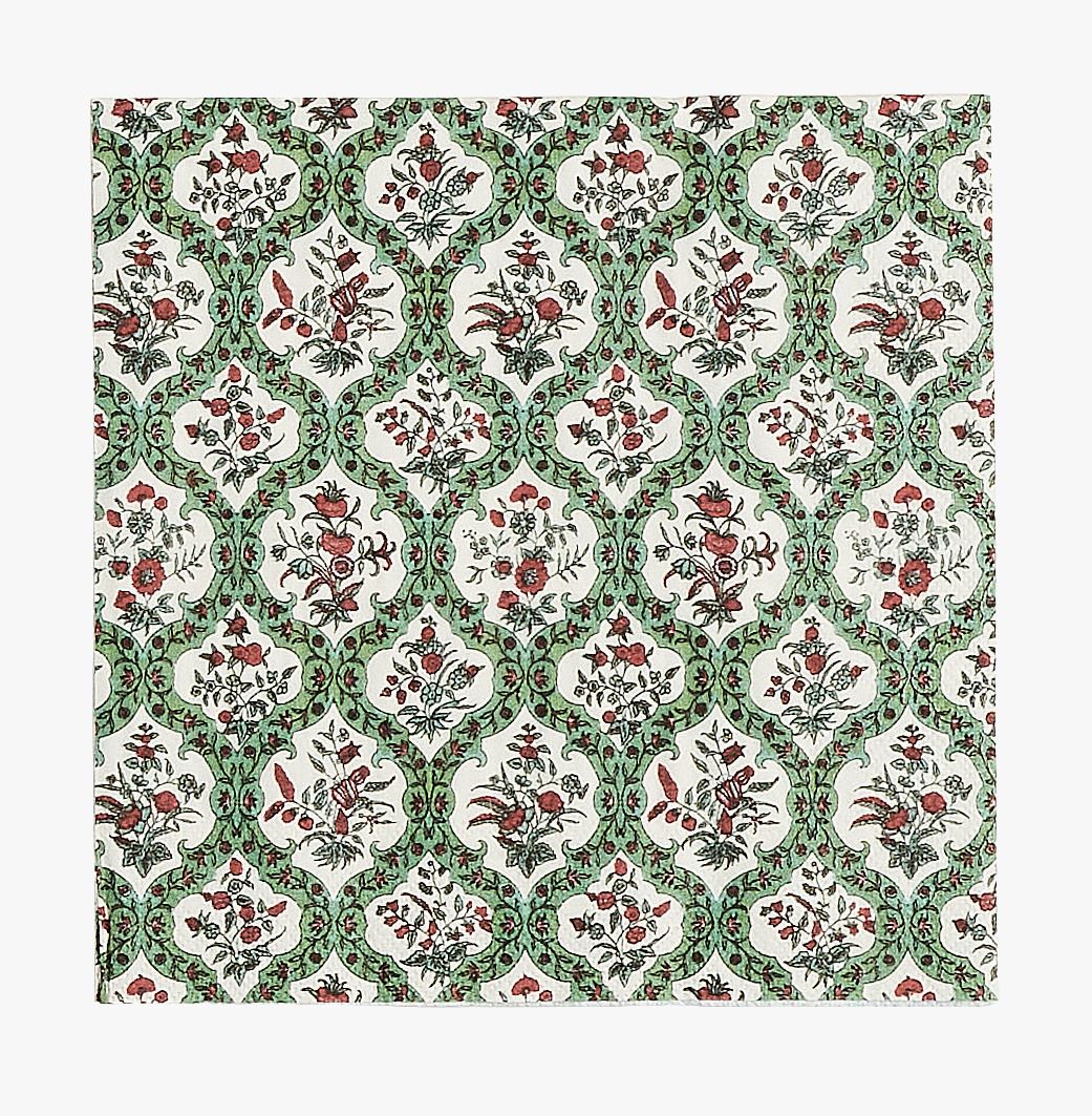 Tile middagsservetter multi/röd - Hemtex