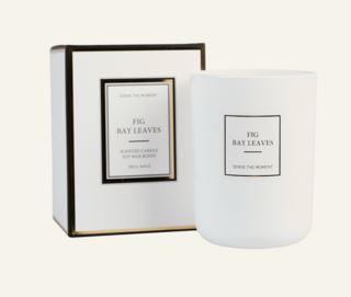 Fig bay leaves matt doftljus vit