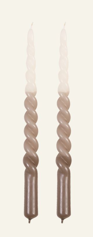 Twisted tricolor kronljus valnöt