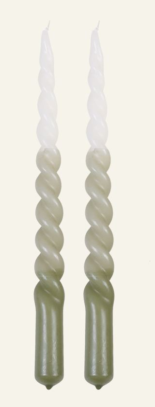 Twisted tricolor kronljus multi/grön