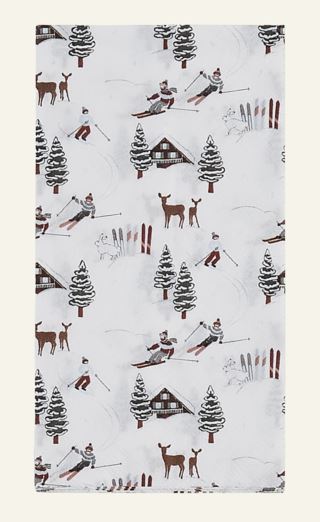 Winterski köksservetter vit