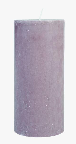 Moments | Premium Stearin Blockljus Mörklila - 6,8x15 Cm