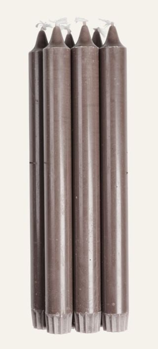 Premium stearin 6pk kronljus dimlila