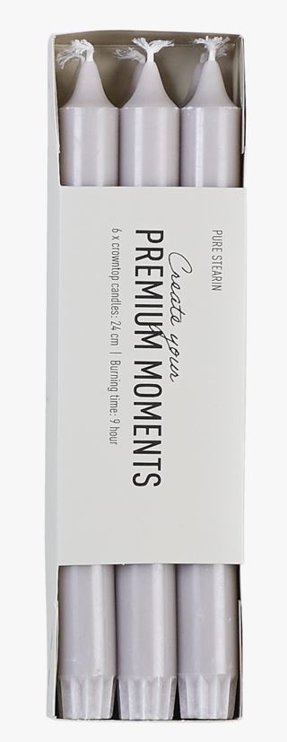 Moments | Premium Stearin 6pk Kronljus Gammelrosa - 24 Cm