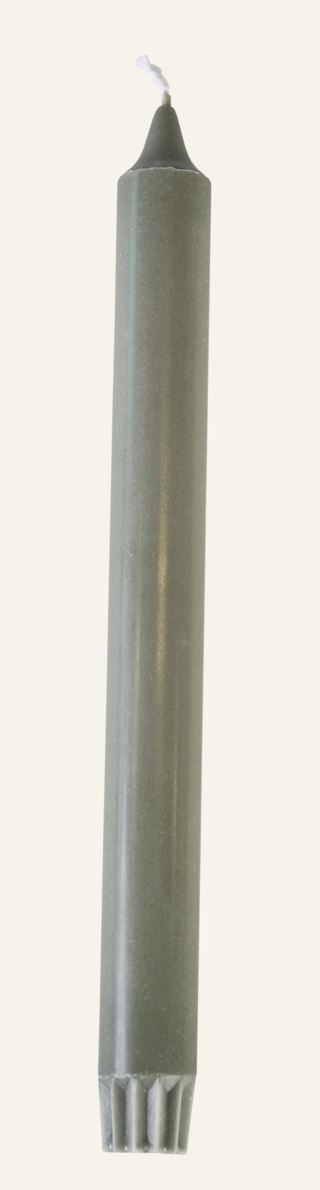 Premium stearin 6pk kronljus grågön