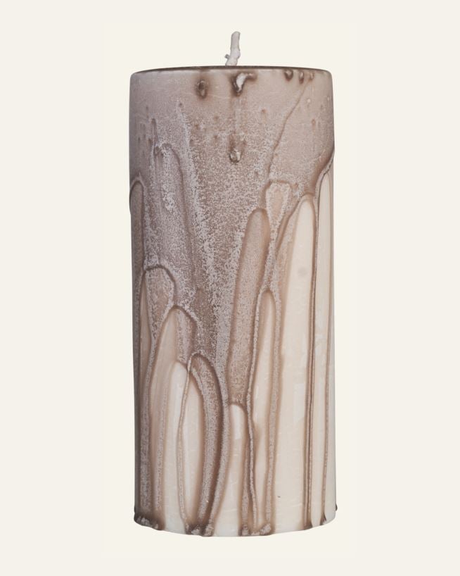 Blockljus beige - 6,8x15 cm beige - 1