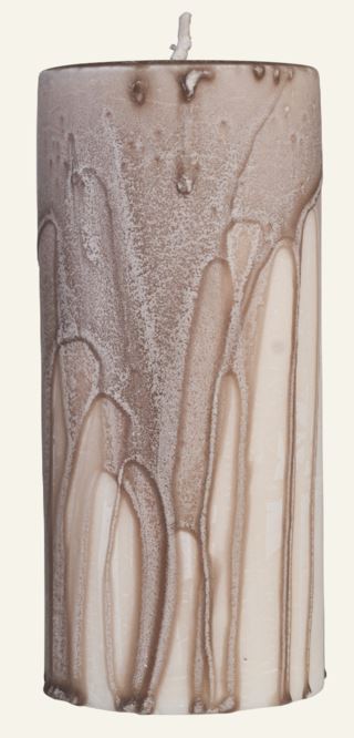Overdripped blockljus beige