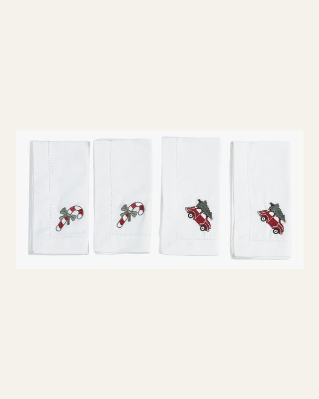 4-pack tygservett vit - 45x45 cm vit - 1