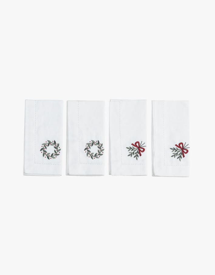 4-pack tygservett vit - 45x45 cm vit - 1