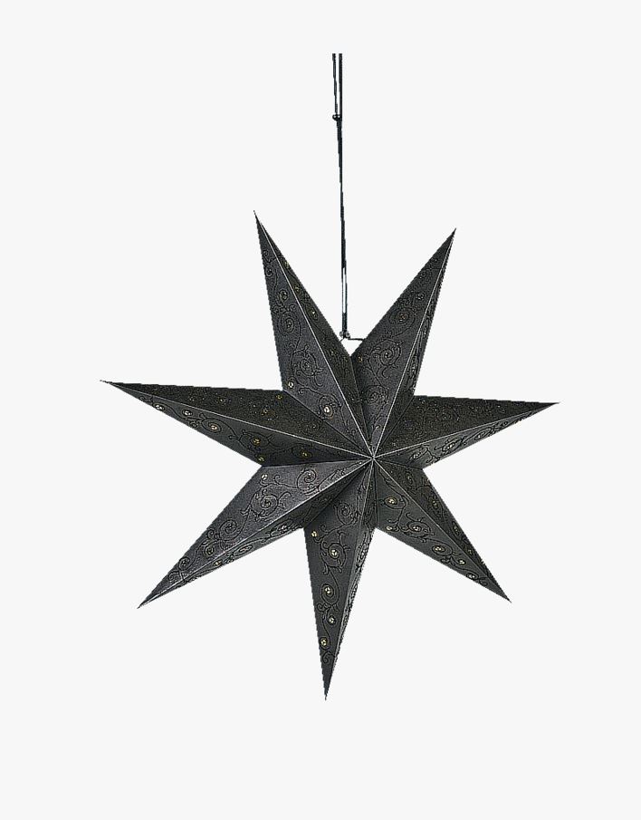 Adventsstjärna svart - ø 45 svart - 1