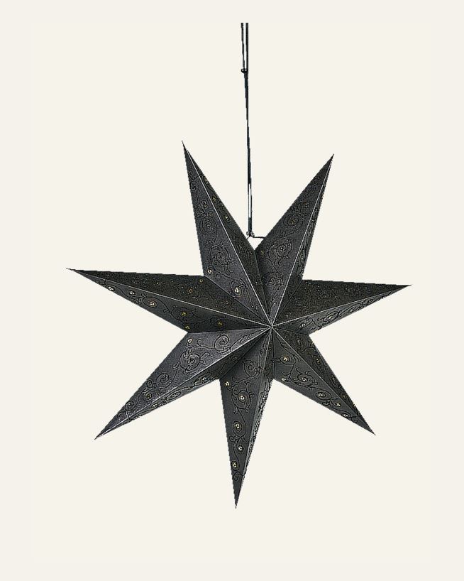 Adventsstjärna svart - ø45 svart - 1