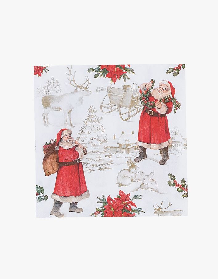 Pappersservetter multi/röd - 33x33 cm multi/röd - 1