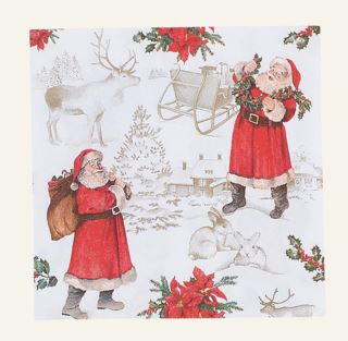 Welcome santa pappersservetter multi/röd