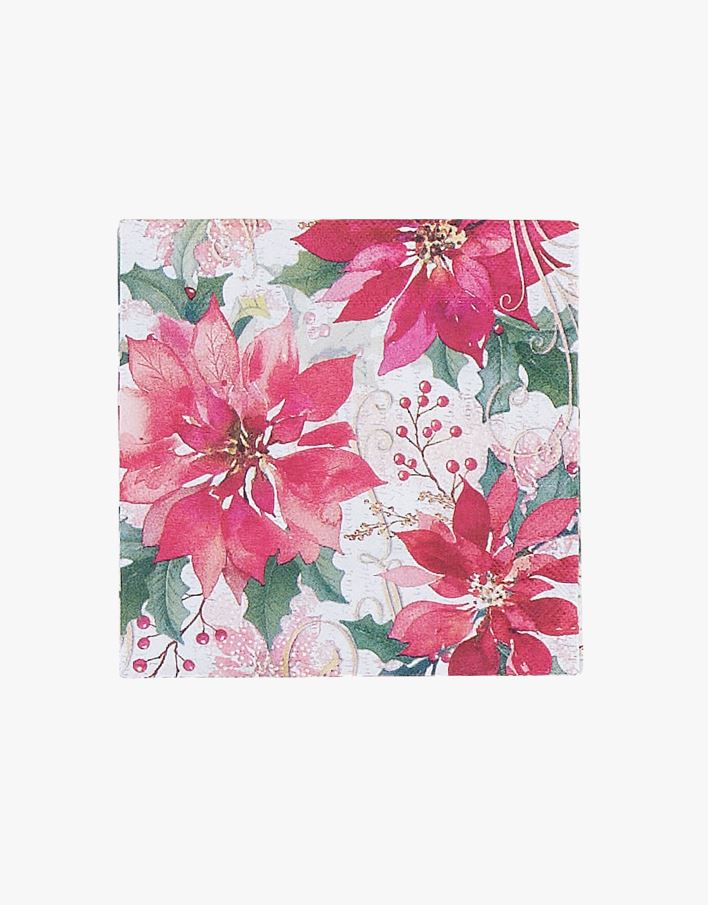 Cocktailservett multi/röd - 25x25 cm multi/röd - 1