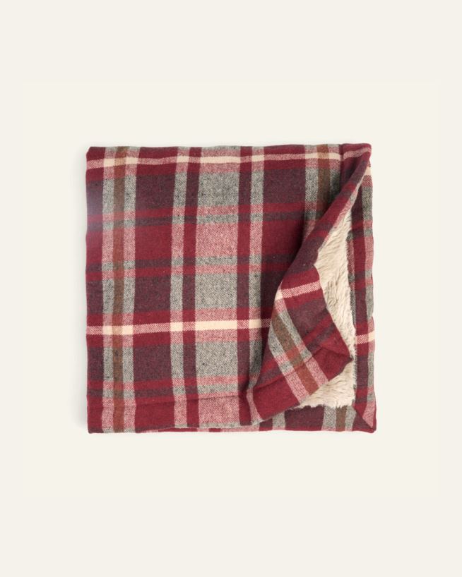 Pläd i pälsimitation multi/röd - 130x170 cm multi/röd - 1