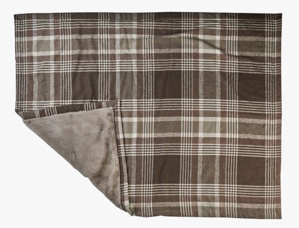 Pläd i pälsimitation multi/brun - 2
