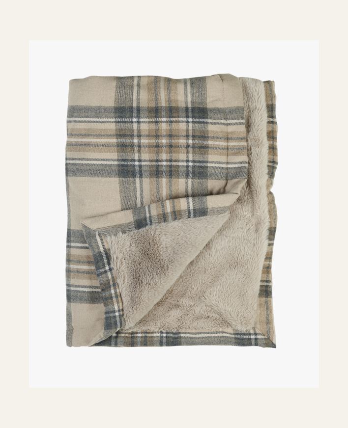 Pläd i pälsimitation multi/beige - 130x170 cm multi/beige - 1