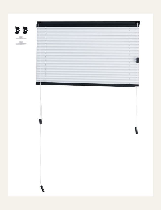 Premium upp&ned enkel plisségardin med snöre 25mm multi - 2