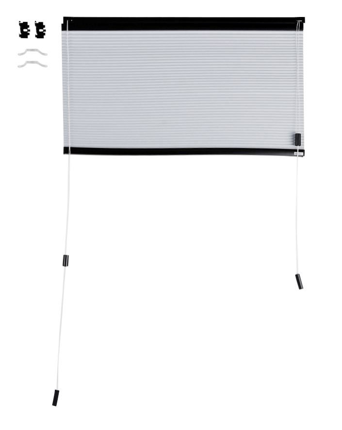 Premium upp&ned dubbel plisségardin med snöre 25mm multi - 3