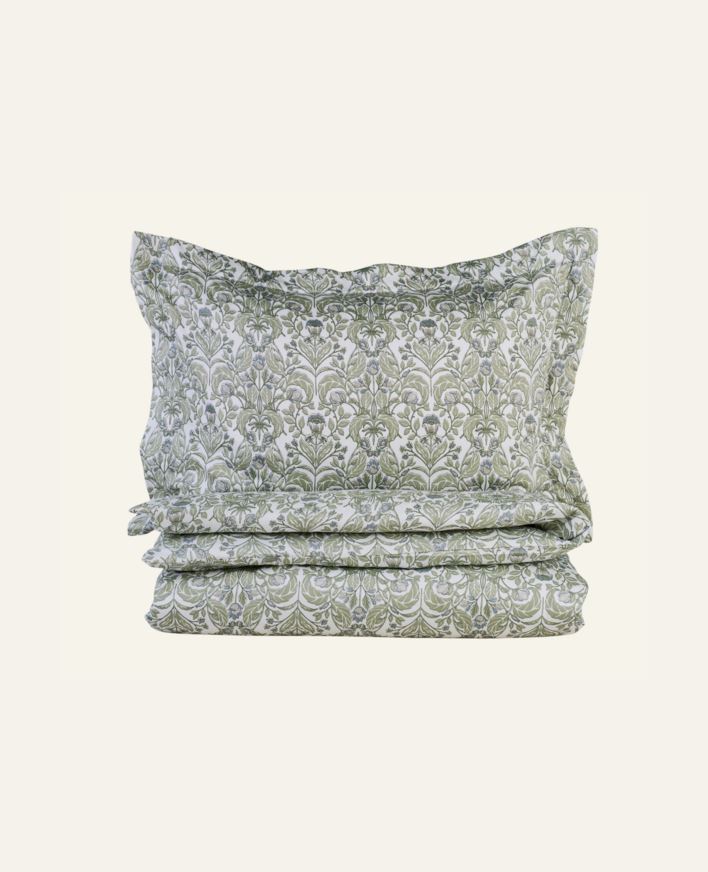 Påslakanset i satin multi/grön - 150x210 cm multi/grön - 1