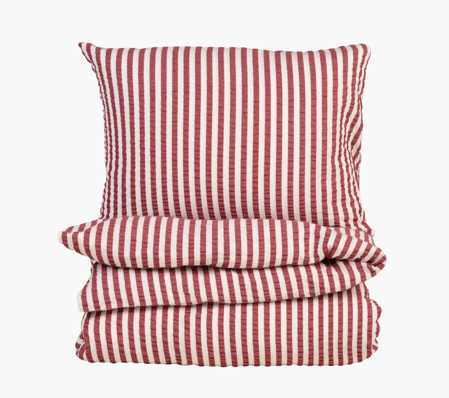 Påslakanset i bäckebölja röd - 230x220 cm röd - 1