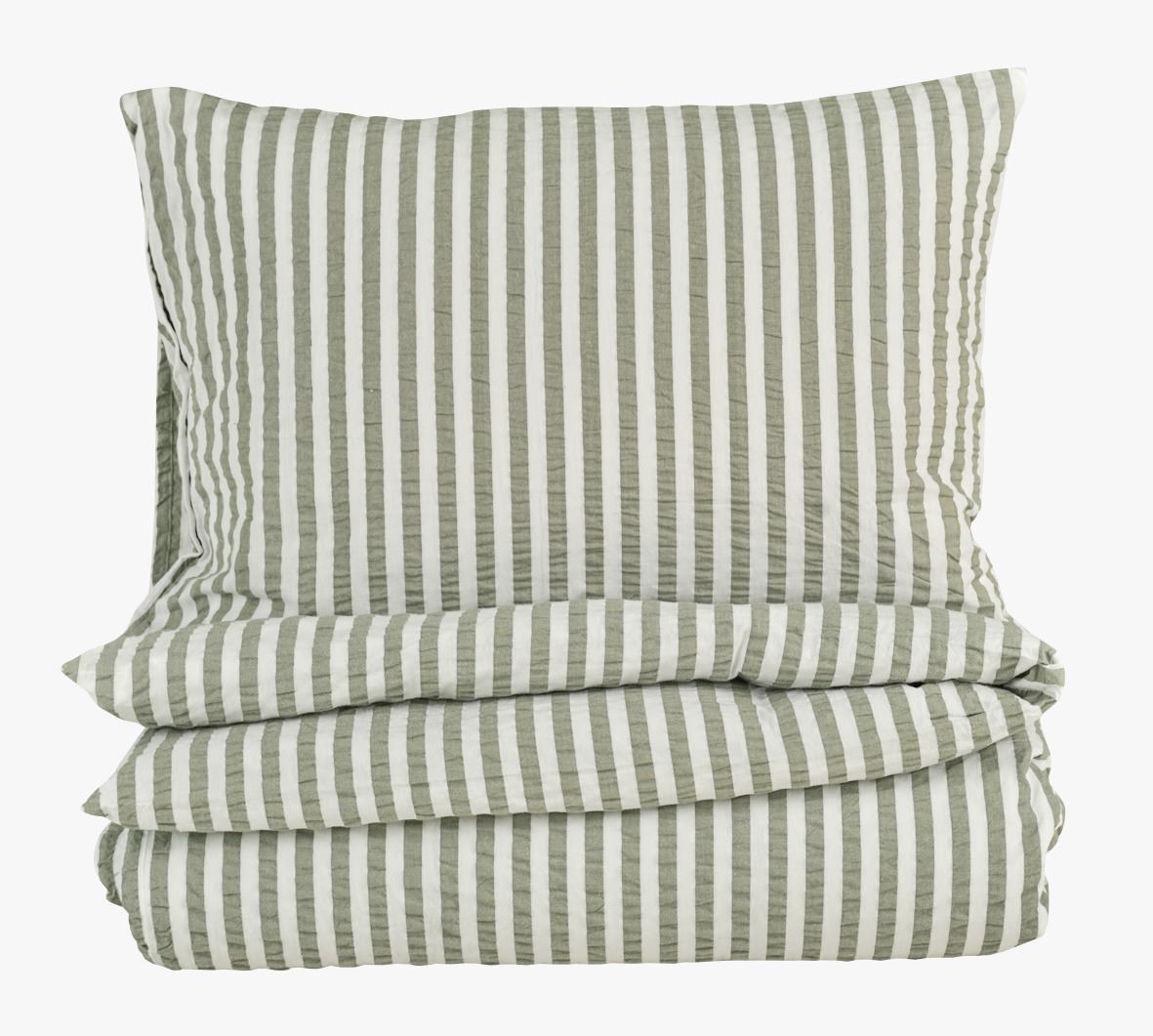 Påslakanset i bäckebölja olivgrön - 150x210 cm olivgrön - 1