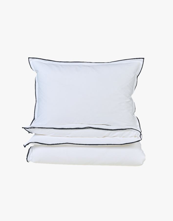 Påslakanset i satin svart - 150x210 cm/50x60 cm svart - 1