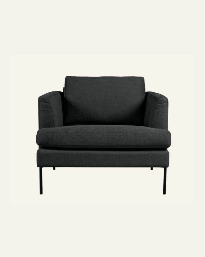 Fåtölj grå - 93x94x80 cm grå - 1