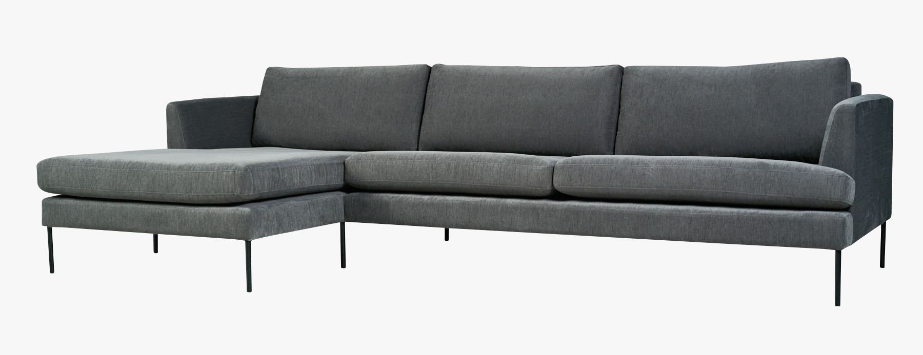 Soffa schäslong vänster grå - 300x156x80 cm grå - 1