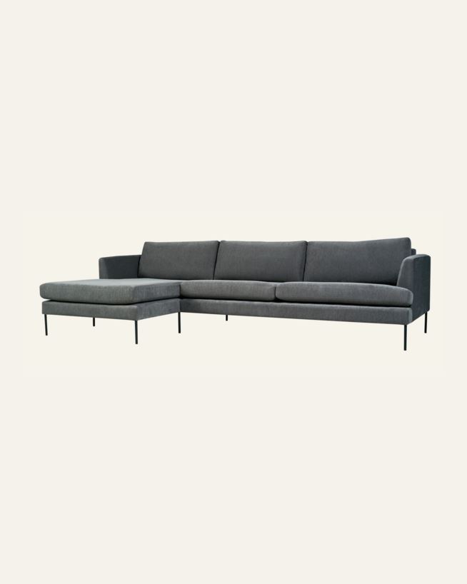 Soffa schäslong vänster grå - 300x156x80 cm grå - 1