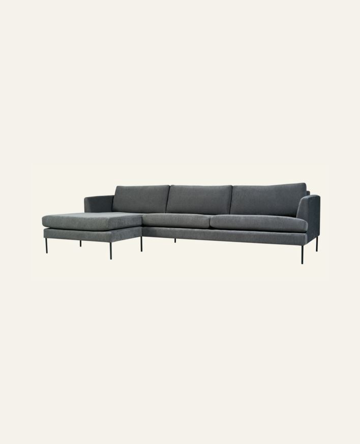 Soffa schäslong vänster grå - 300x156x80 cm grå - 1