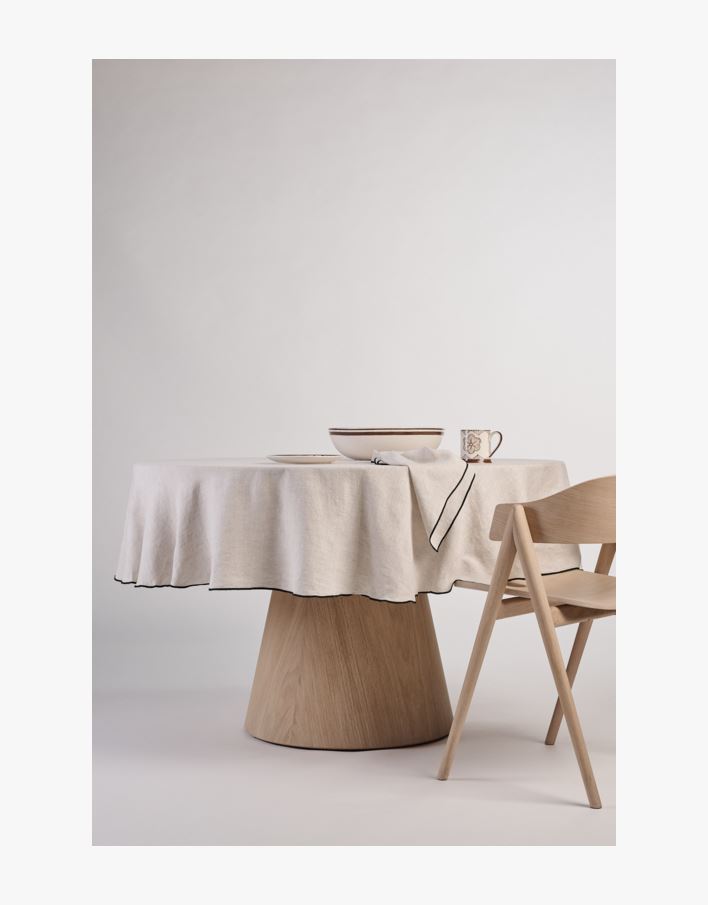 Rund linneduk natur - ø180 natur - 1