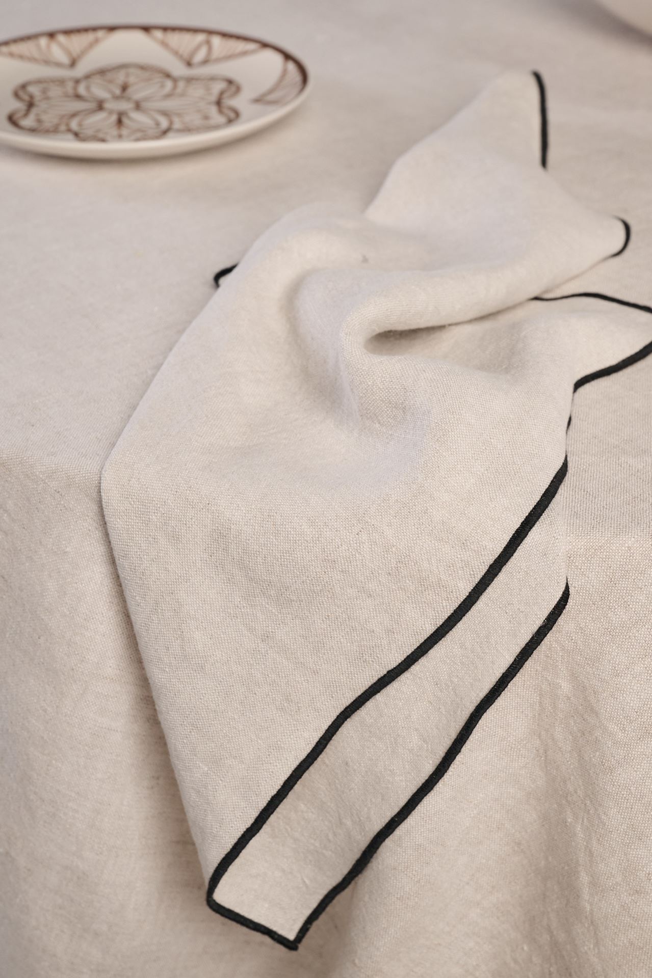 Rund linneduk natur - 3