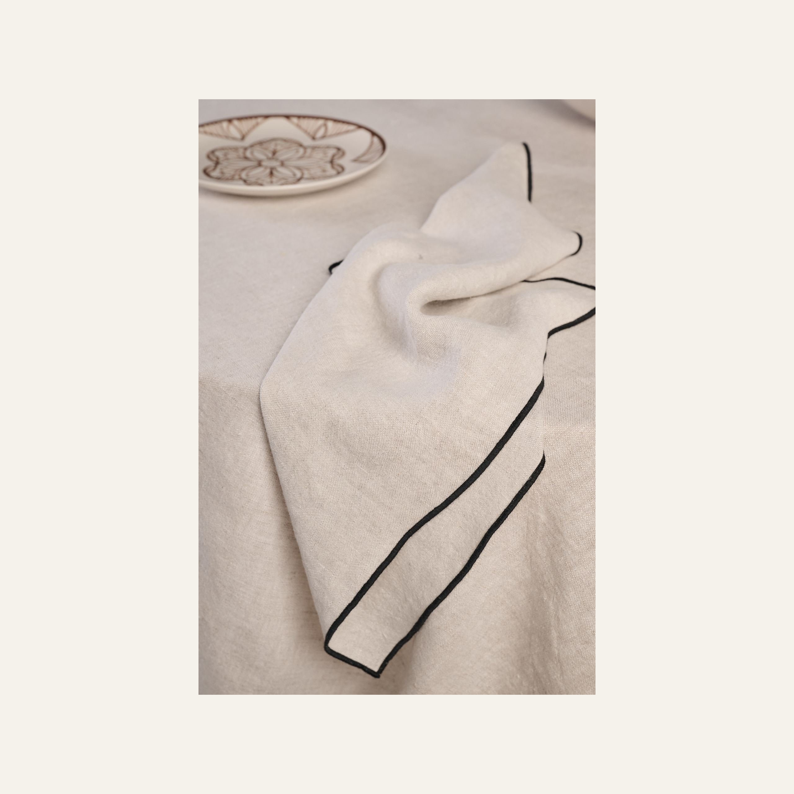 Rund linneduk natur - 3