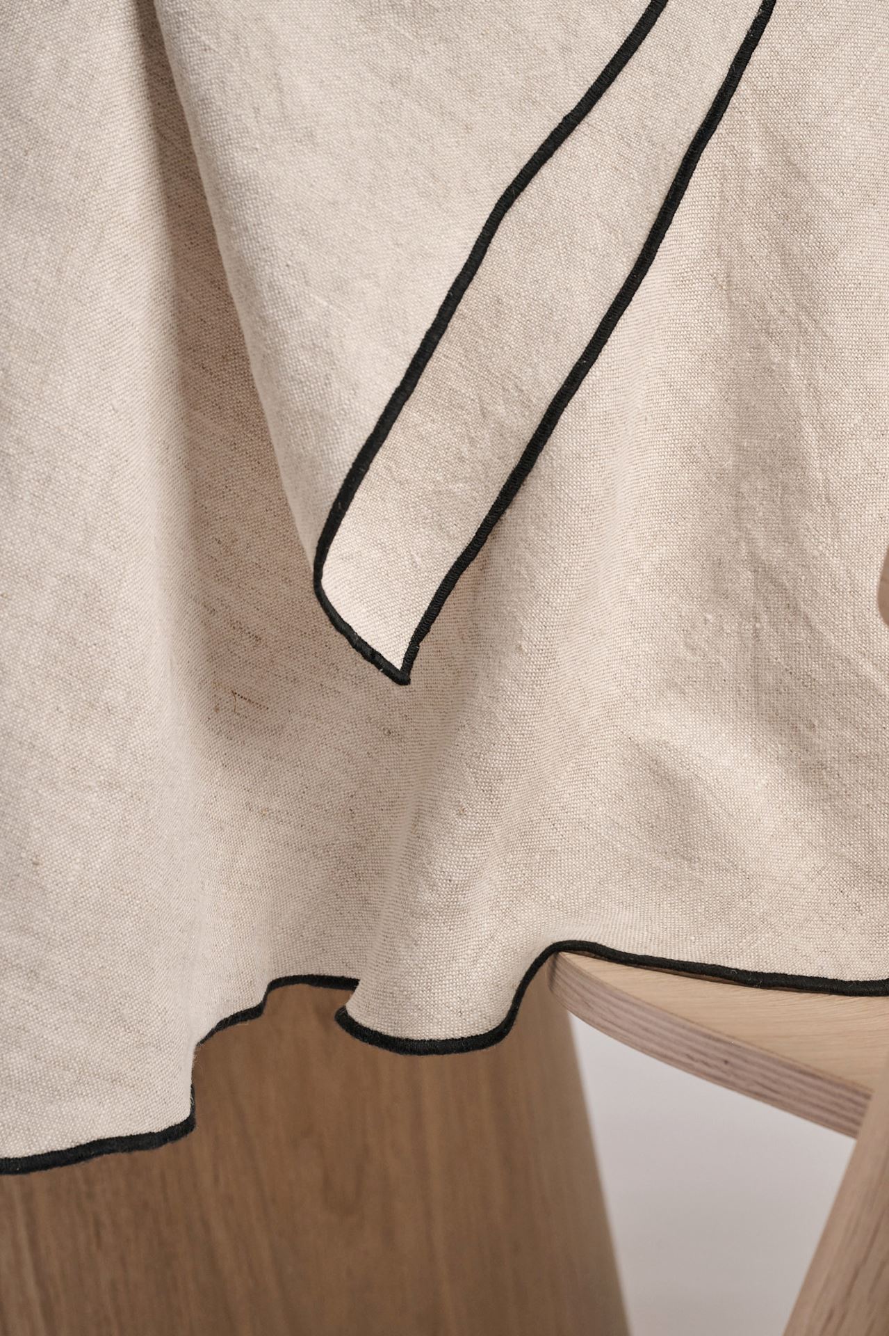 Rund linneduk natur - 2