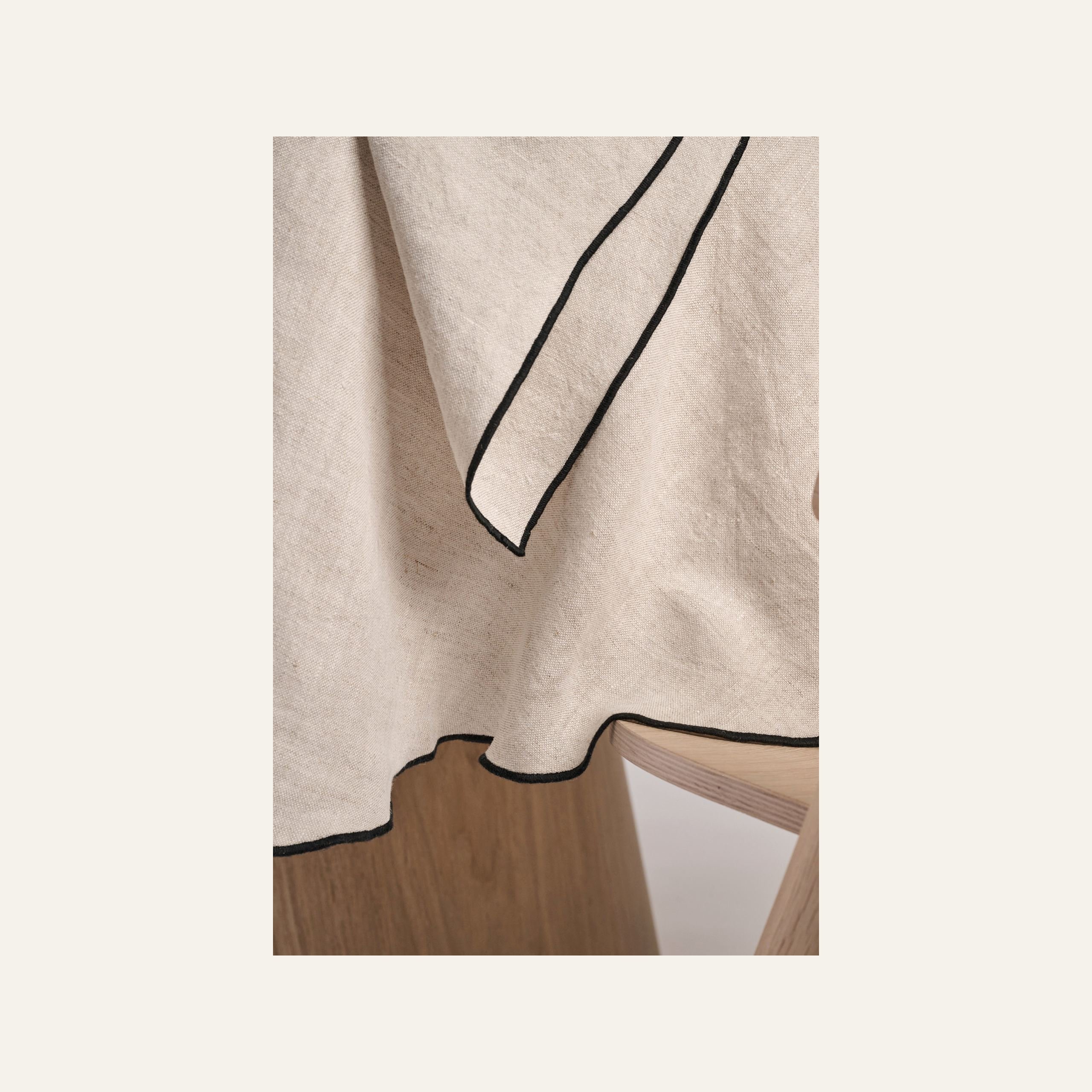 Rund linneduk natur - 2