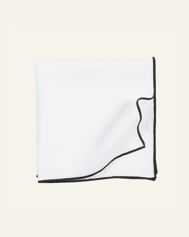 Linneservett vit - 47x47 cm vit - 1