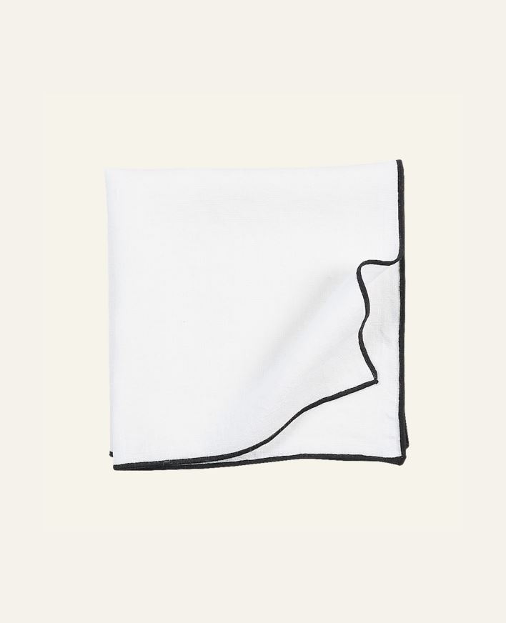 Linneservett vit - 47x47 cm vit - 1