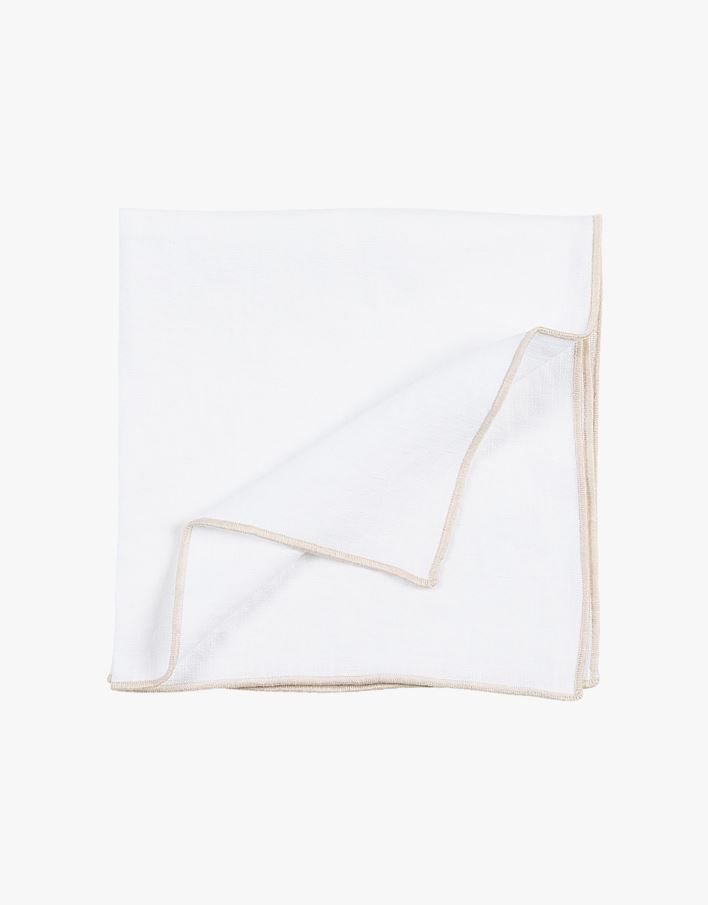 Linneservett  beige - 47x47 cm beige - 1