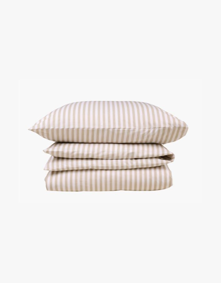 Påslakanset i bomull beige - 150x210 cm beige - 1