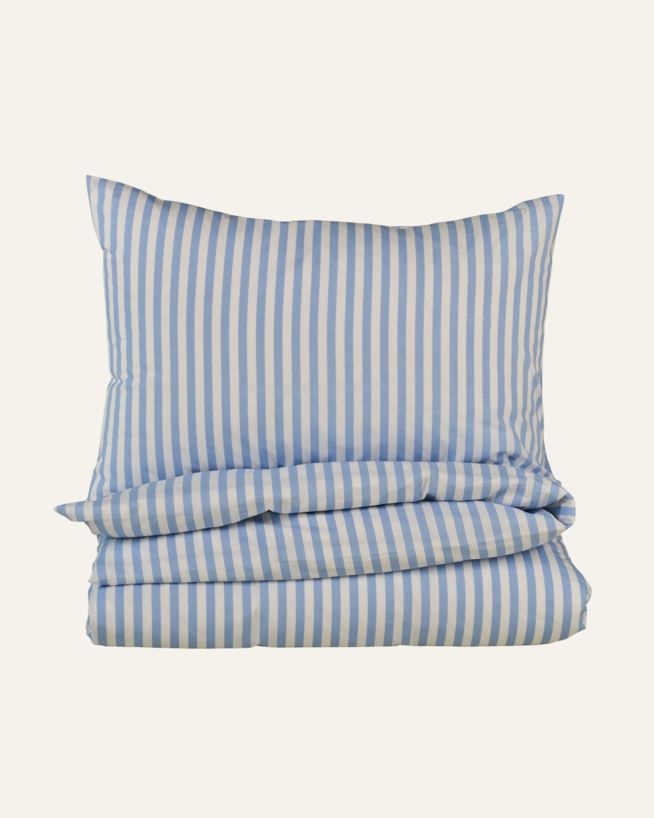 Påslakanset i bomull indigoblå - 150x210 cm/50x60 cm indigoblå - 1