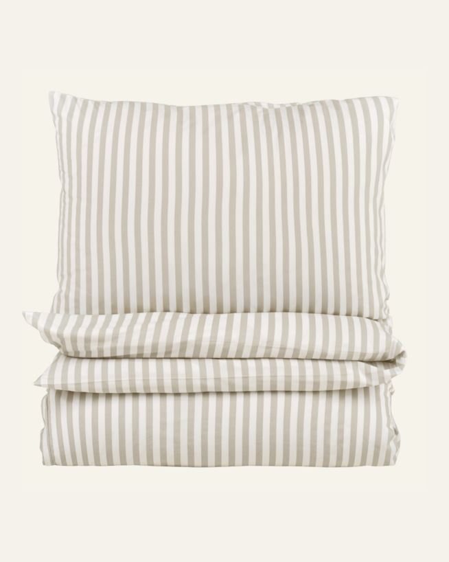 Påslakanset i bomull beige - 150x210 cm/50x60 cm beige - 1