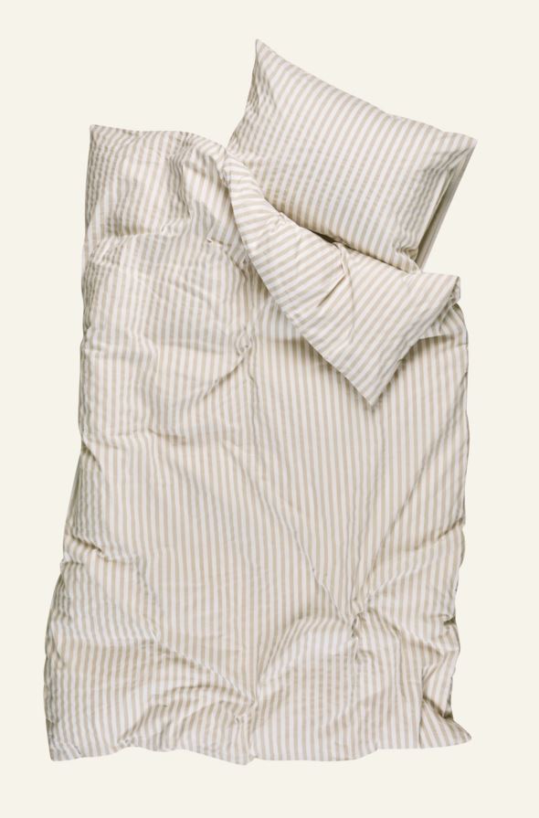 Påslakanset i bomull beige - 2