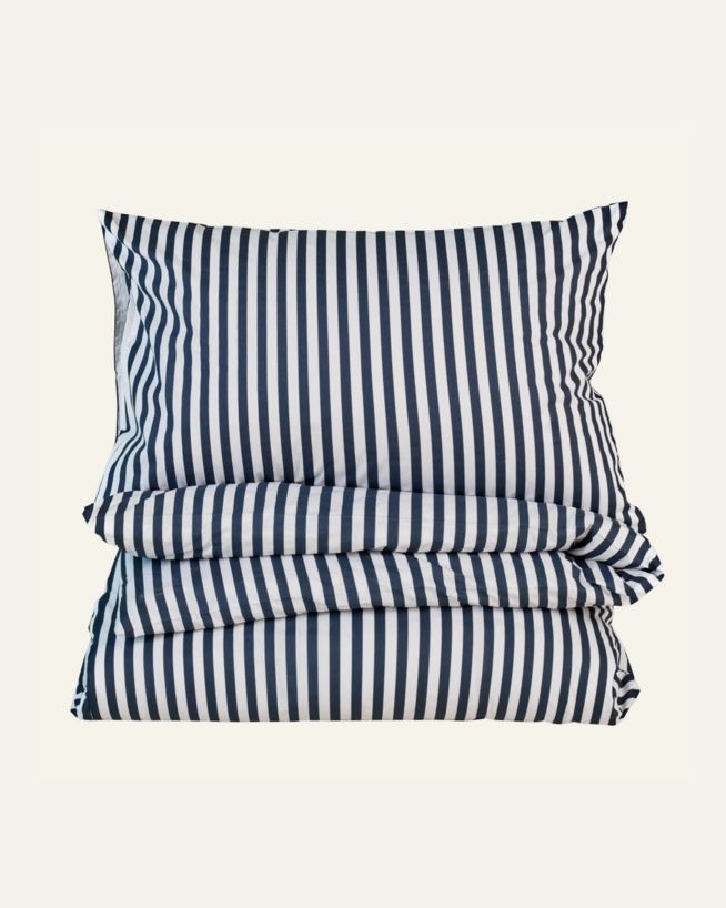 Påslakanset i bomull marinblå - 230x220 cm/50x60 cm marinblå - 1