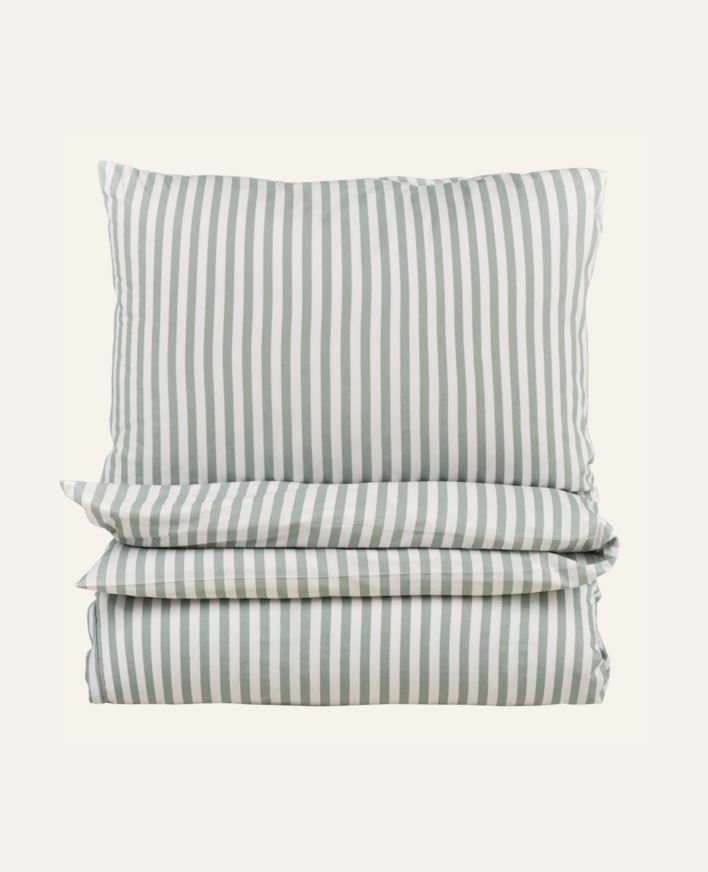 Påslakanset i bomull grön - 150x210 cm/50x60 cm grön - 1